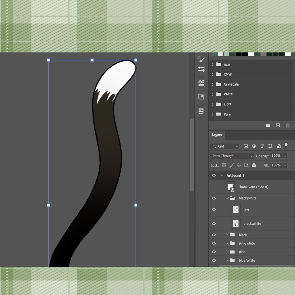 VTuber Tail PNG Pack (6 Variations + Editable PSD)