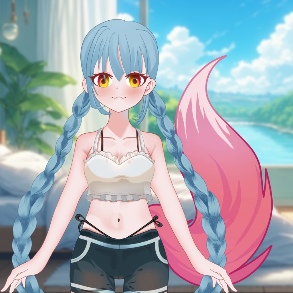 VTuber Tail PNG Pack (6 Variations + Editable PSD)