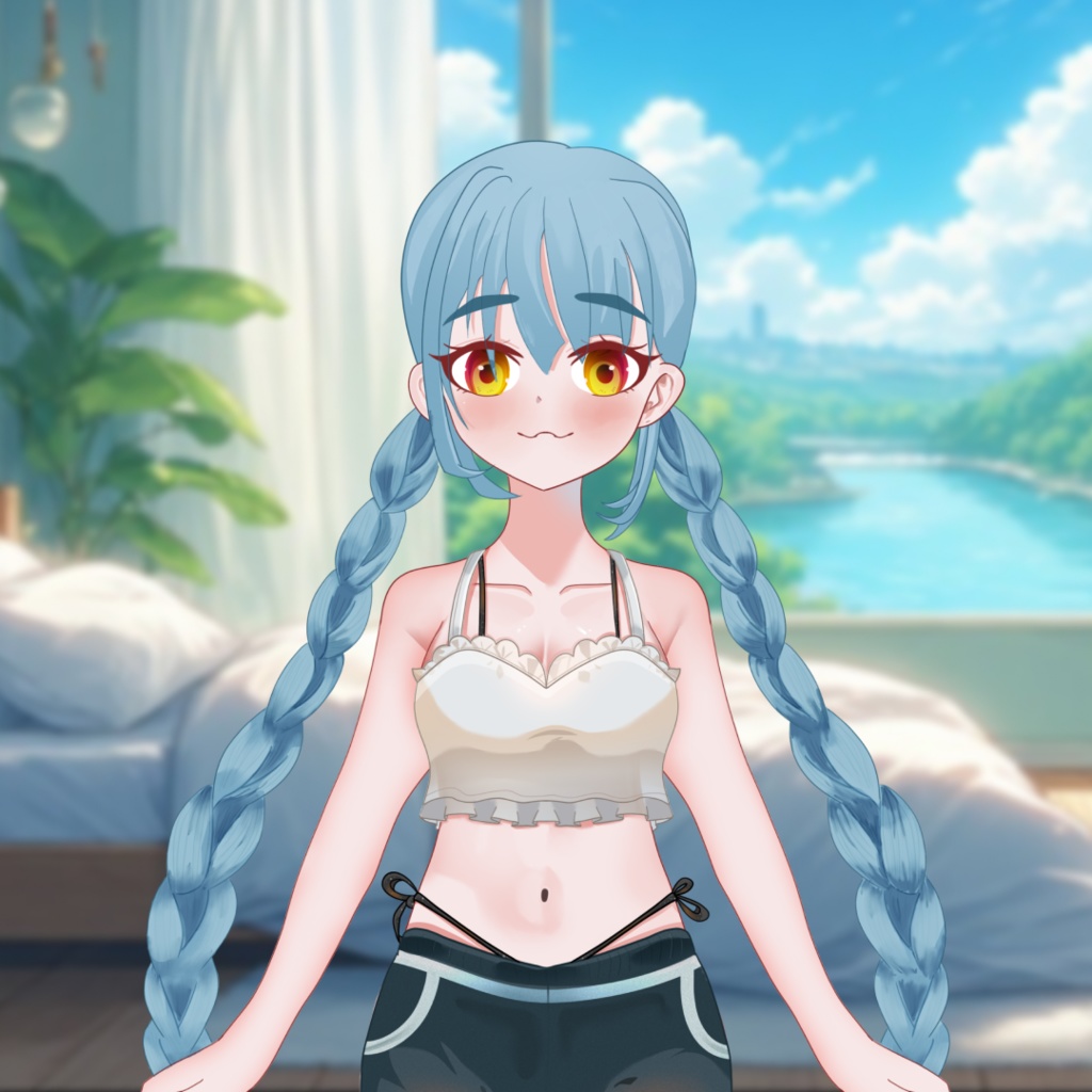 Free VTuber PNG Model (5 Expressions)