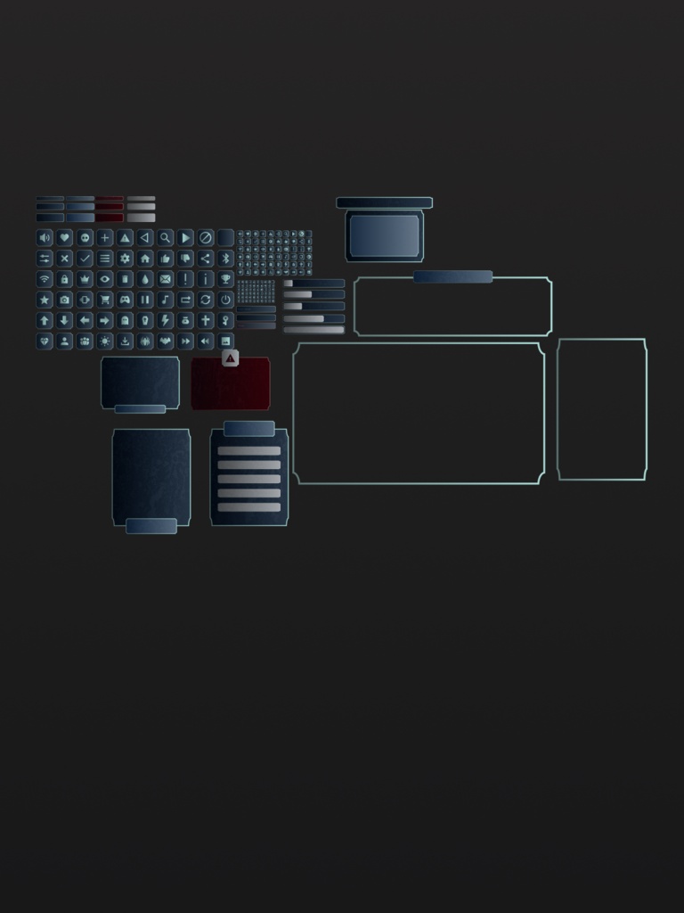 Dark Sci-Fi UI Kit – Horror Game Interface Pack