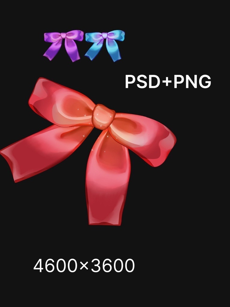 Bow Accessory Pack – PSD + PNG