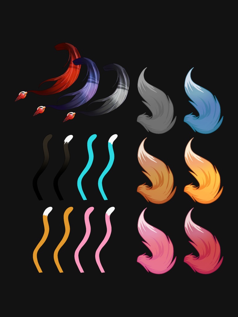 Big VTuber Asset Pack – Hands, Feet, Hair & Accessories PNG Set