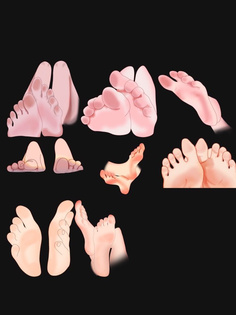 Big VTuber Asset Pack – Hands, Feet, Hair & Accessories PNG Set