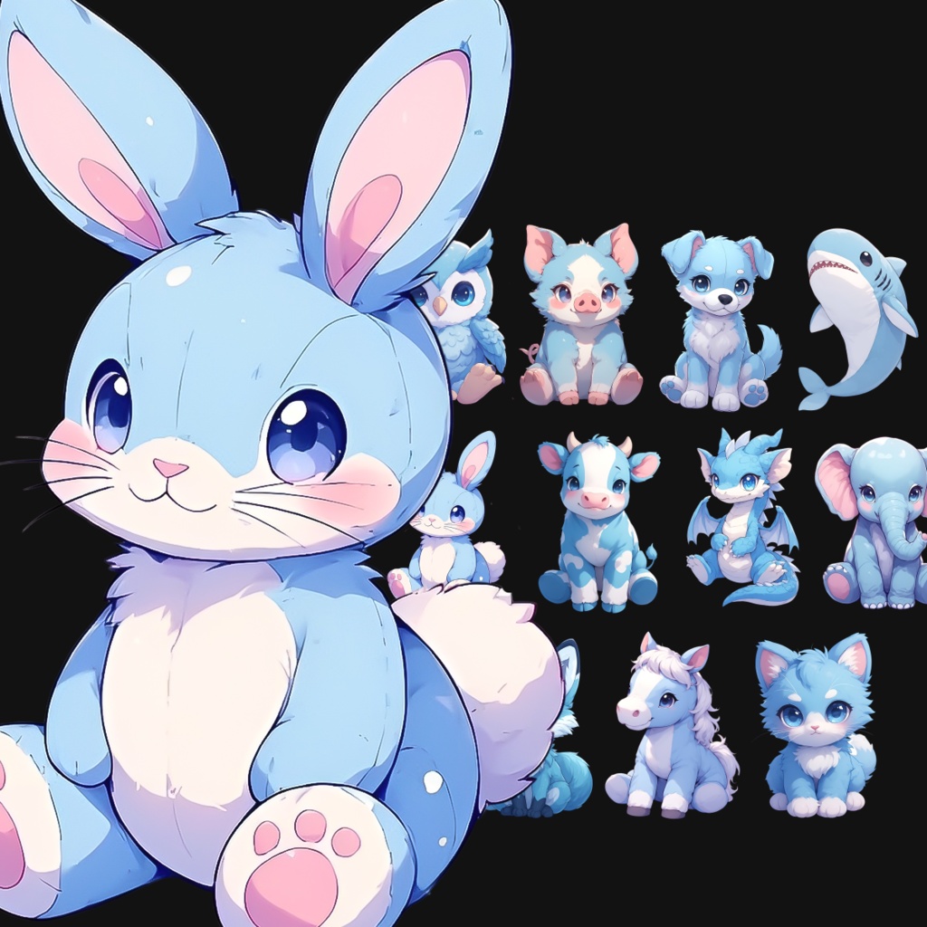 Cute VTuber Plush Mascots Pack
