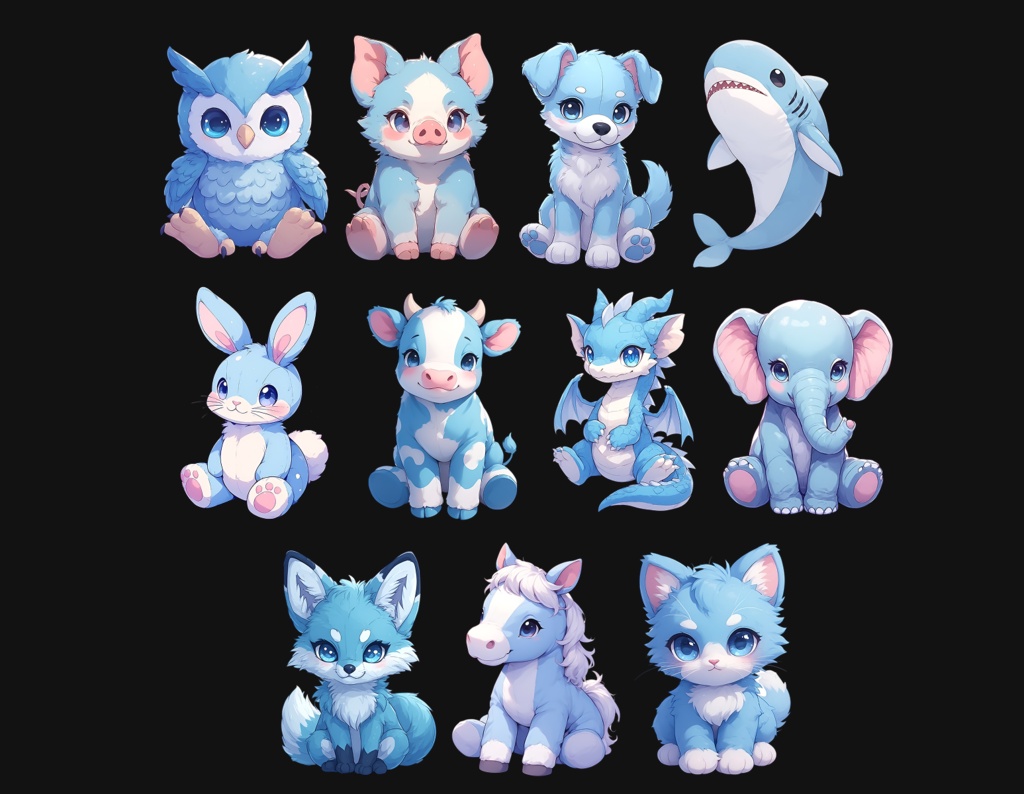 Cute VTuber Plush Mascots Pack