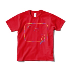 カラフル猫Tシャツ【オリジナル】