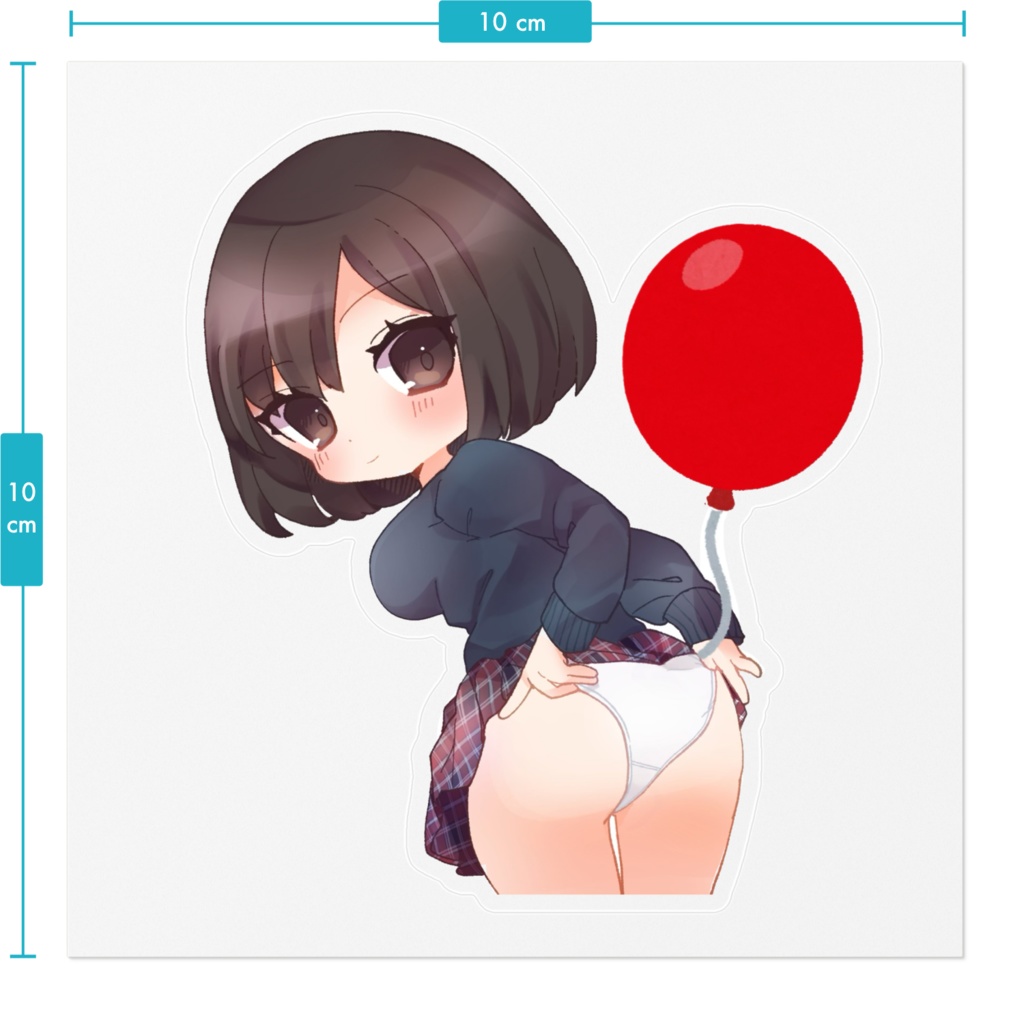 ステッカー - 100 x 100 (mm)