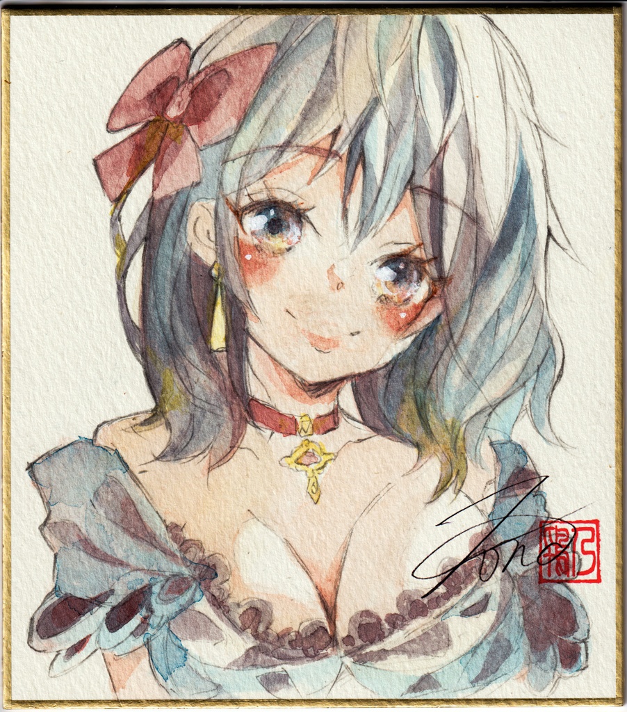 【透明水彩原画1/4色紙】Snow White