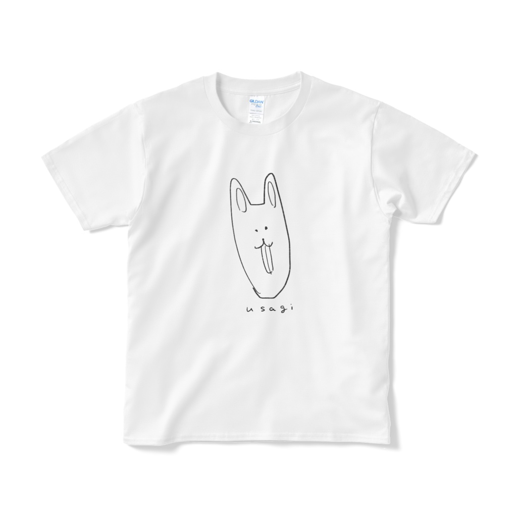 ビニール袋ウサギのTシャツ（白）