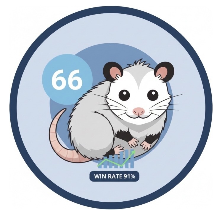 Playing Possum Investor: Logo Icon 死んだふり投資家オポッサム：ロゴアイコン