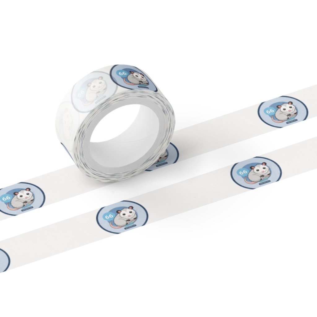 Playing Possum Washi Tape　死んだふり投資家オポッサムのマスキングテープ