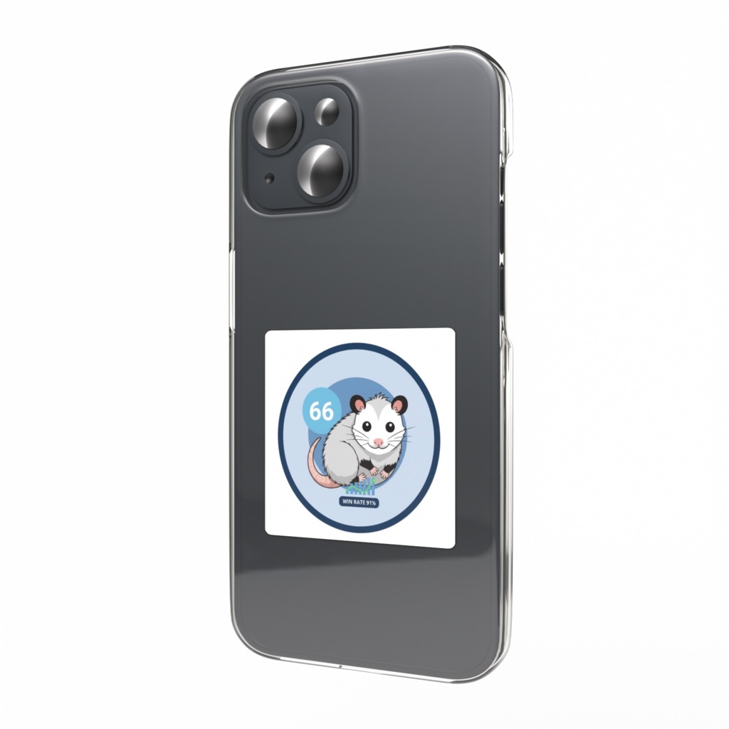 The "Market Chill" Opossum Sticker for Smartphones 死んだふり投資家オポッサムオリジナル相場を見守るスマホ用ステッカー