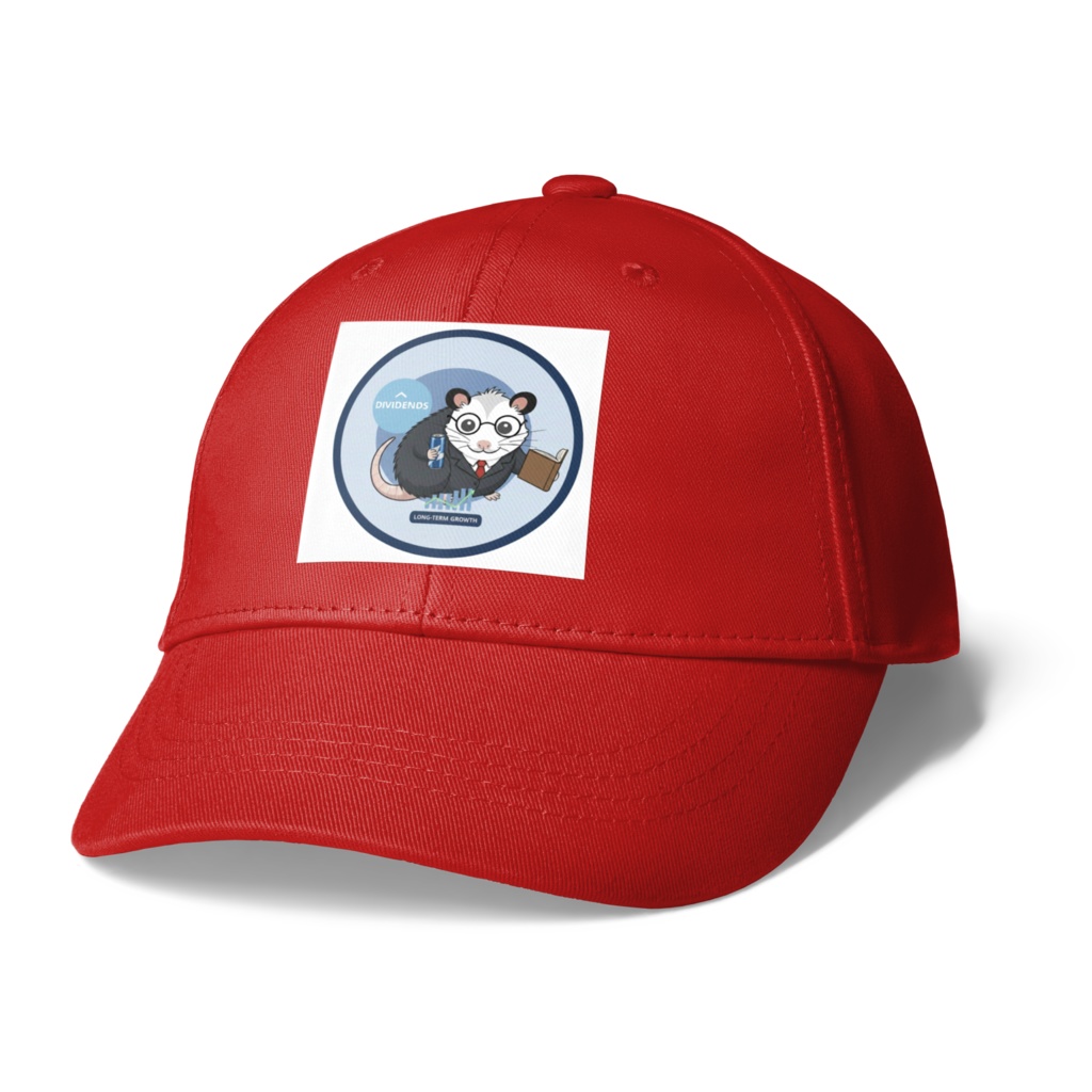 死んだふり投資家オポッサム公式オフィシャルグッズオリジナルアイコンキャップ(レッド)