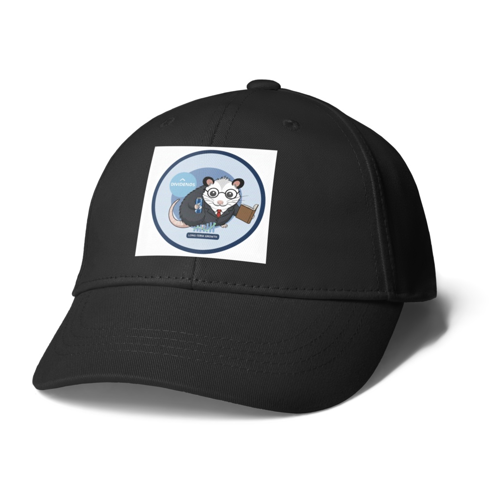 死んだふり投資家オポッサム公式オフィシャルグッズオリジナルアイコンキャップ(ブラック)