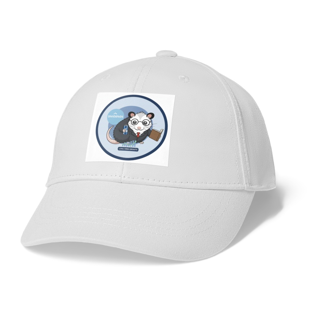 死んだふり投資家オポッサム公式オフィシャルグッズオリジナルアイコンキャップ(ホワイト)