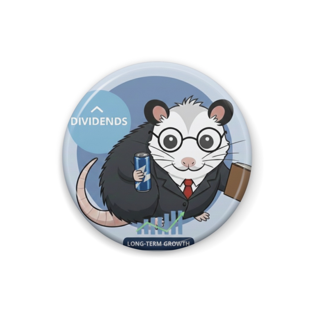 死んだふり投資家オポッサムオリジナルアイコン缶バッジ