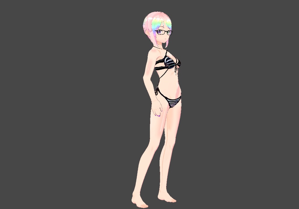 Black & White Asymmetrtical Bikini — Free