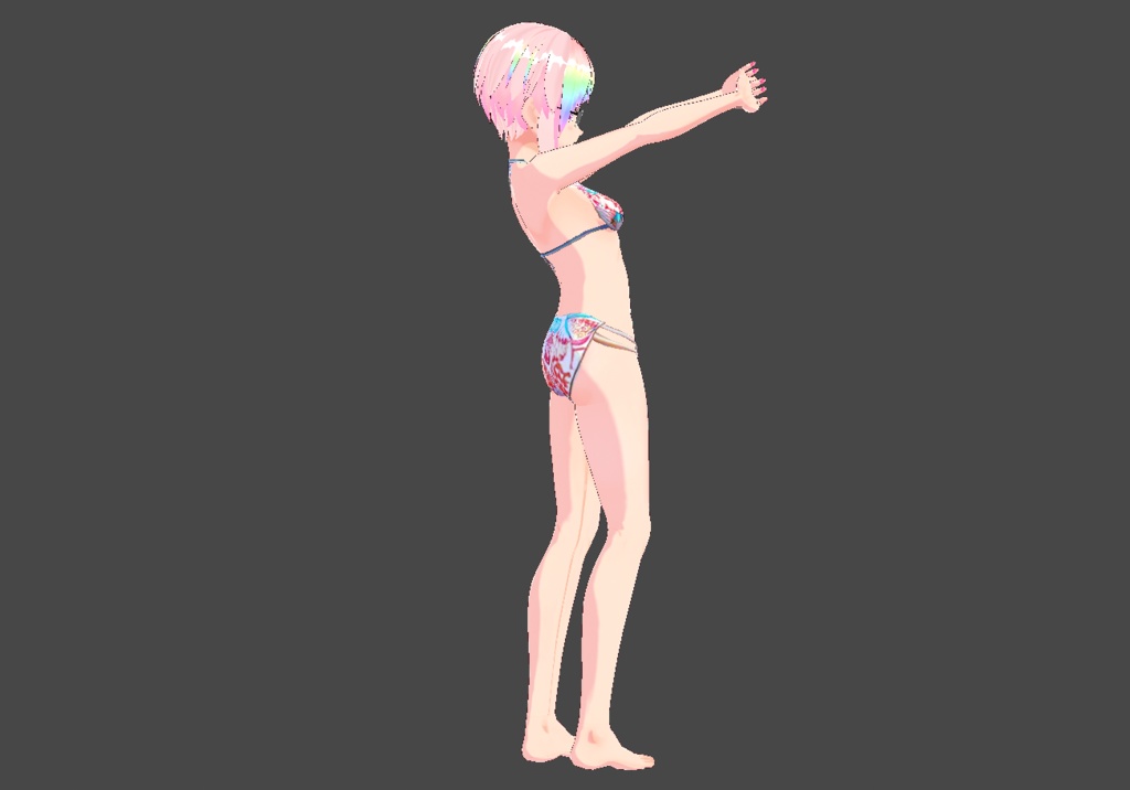 White Blue Red Floral Bikini — Free