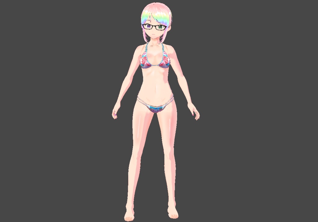White Blue Red Floral Bikini — Free
