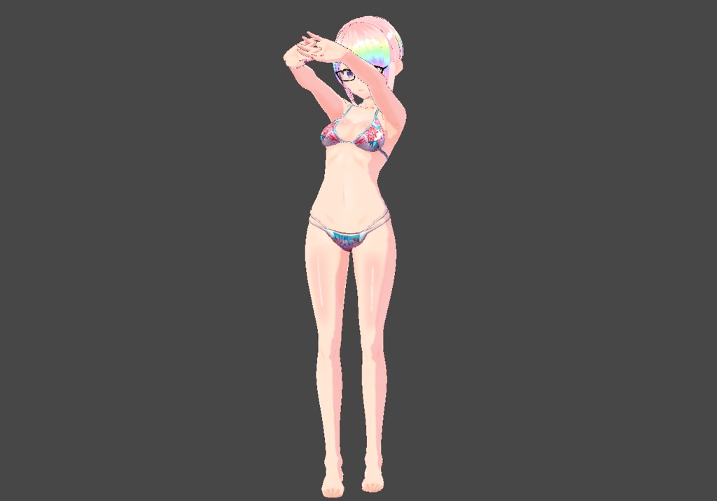 White Blue Red Floral Bikini — Free