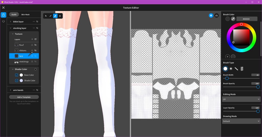 Pastel Bikini Outfit with Stockings — Free