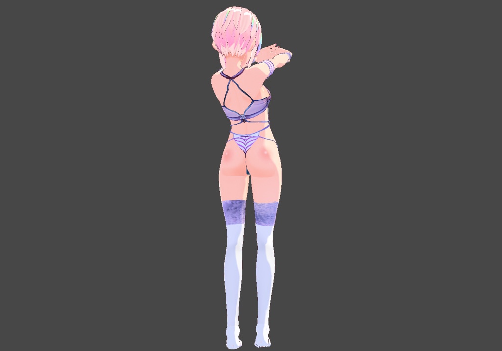 Pastel Bikini Outfit with Stockings — Free