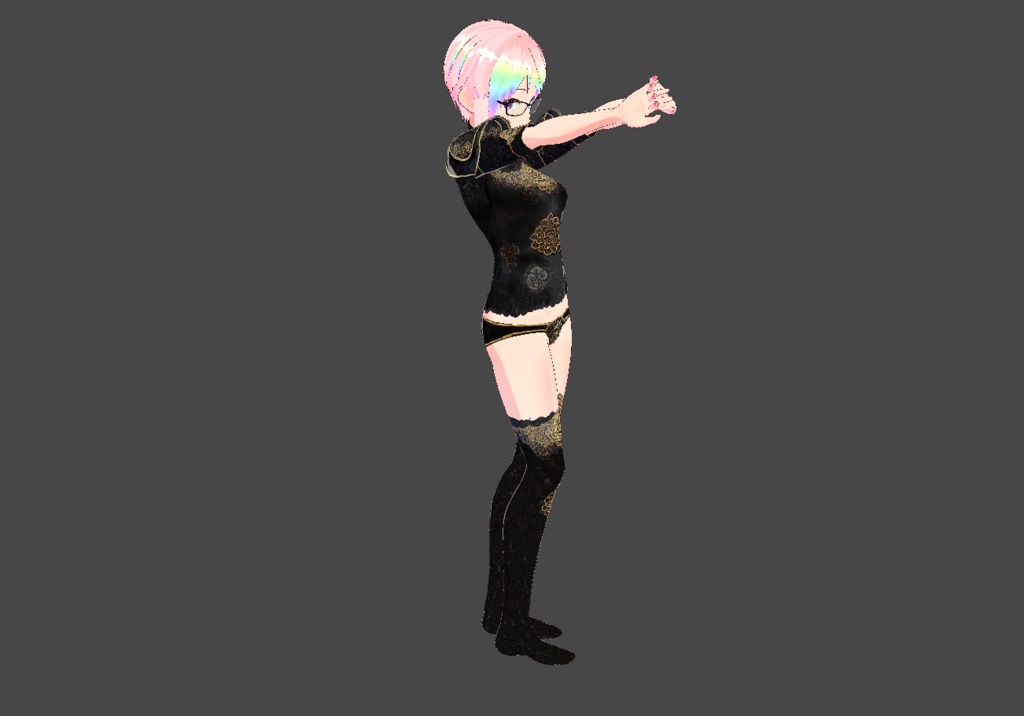 Black Gold Flower Outfit — Free