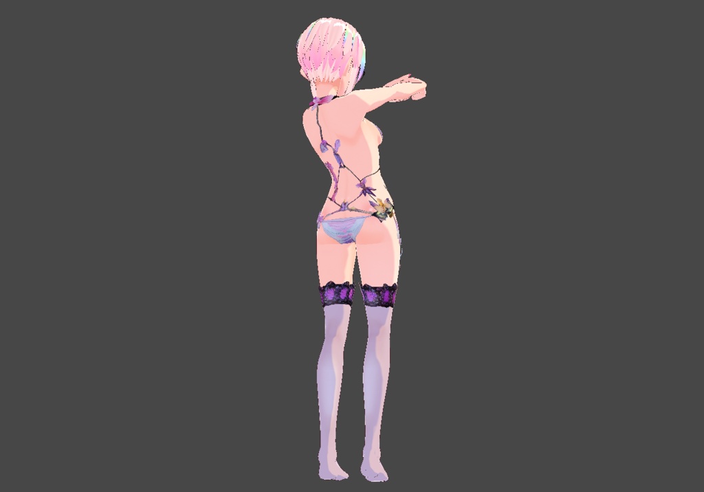 Flowering Vines Bikini and Stockings Set — Free