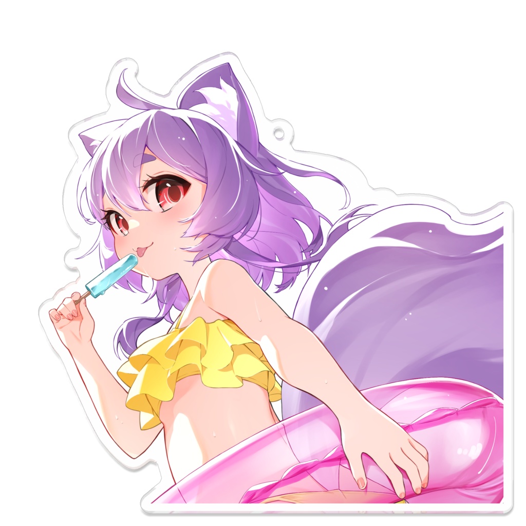 2022年　アクリルキーホルダー（水着）【猫之宮みー太郎】