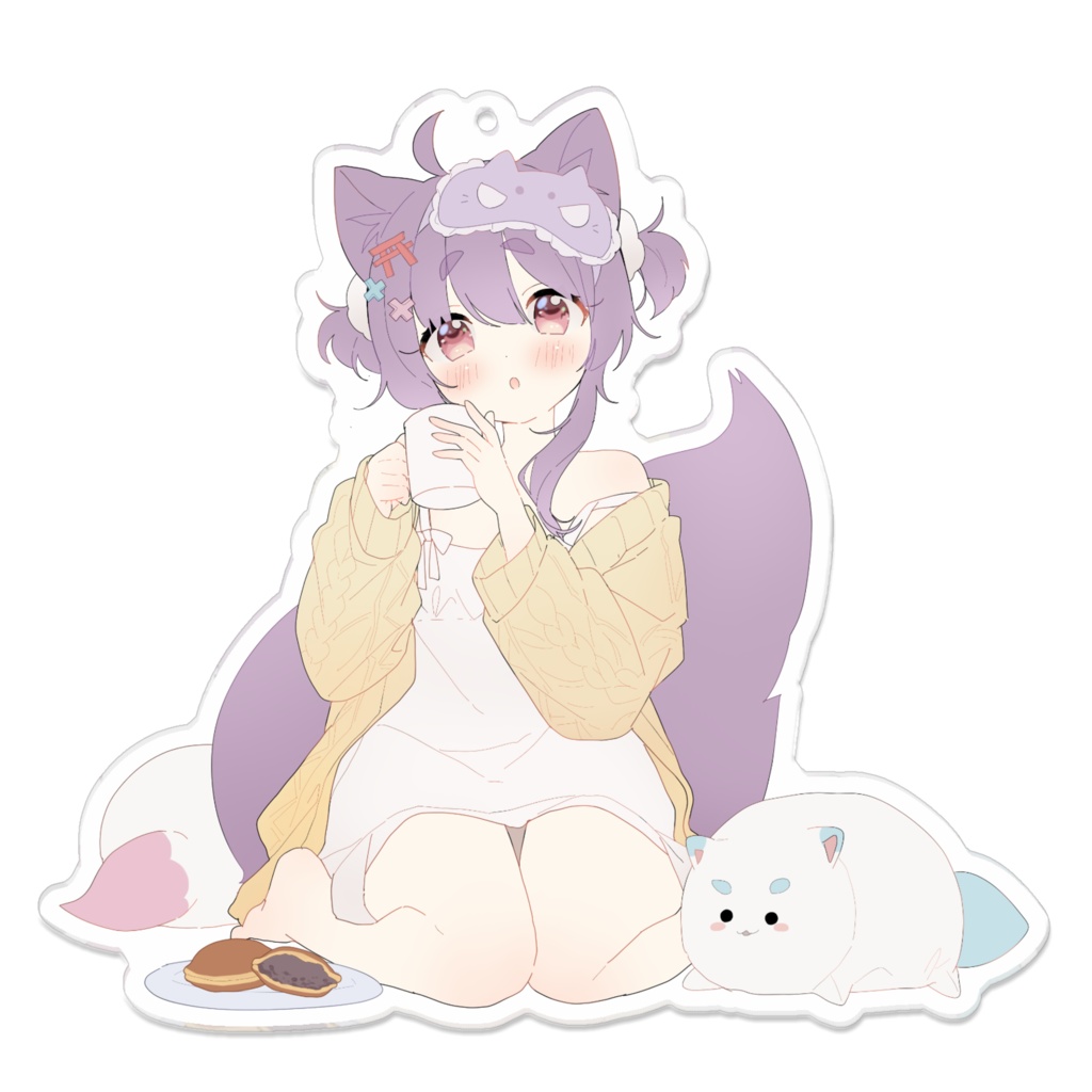 お家でまったり　アクリルキーホルダー【猫之宮みー太郎】