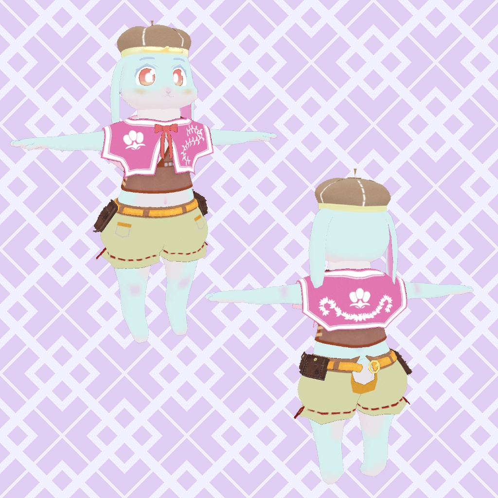 VRChat向けオリジナル3Dモデル フルッテ