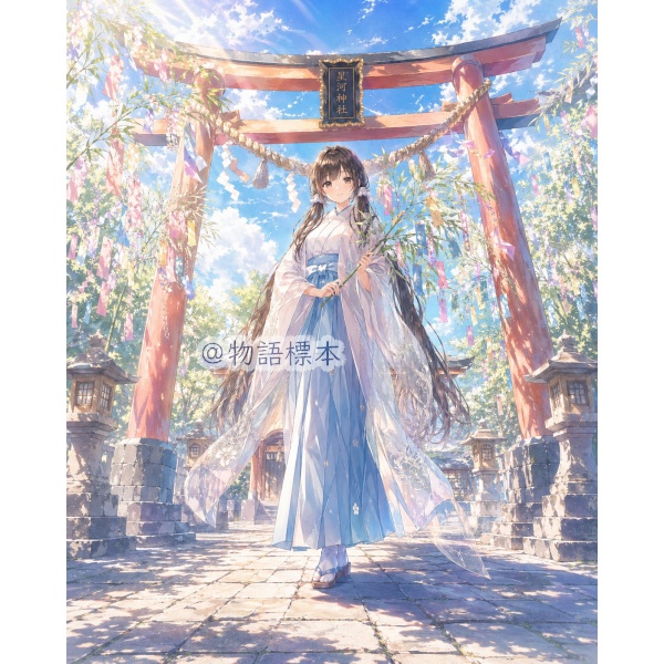 神の花嫁|物語標本002 夏の章【AIイラスト掌編PDF】
