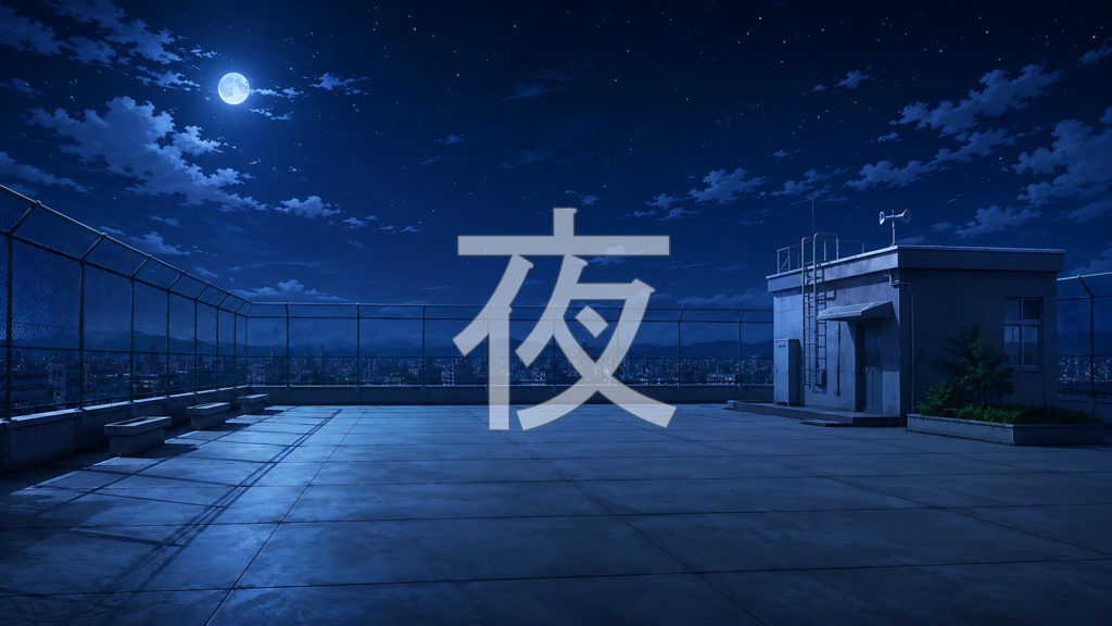 背景素材07|屋上 5枚セット【差分あり】