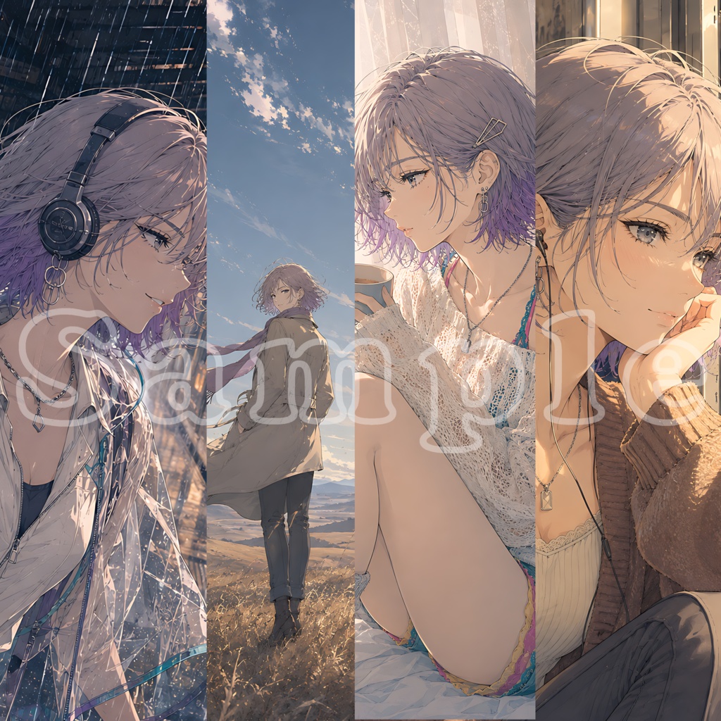 【AIイラスト画集/高解像度PNG40枚付】Moment - Illustration Collection Vol.1 -