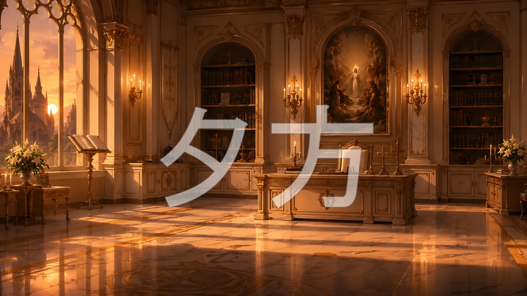背景素材14|聖堂の執務室 5枚セット【差分あり】
