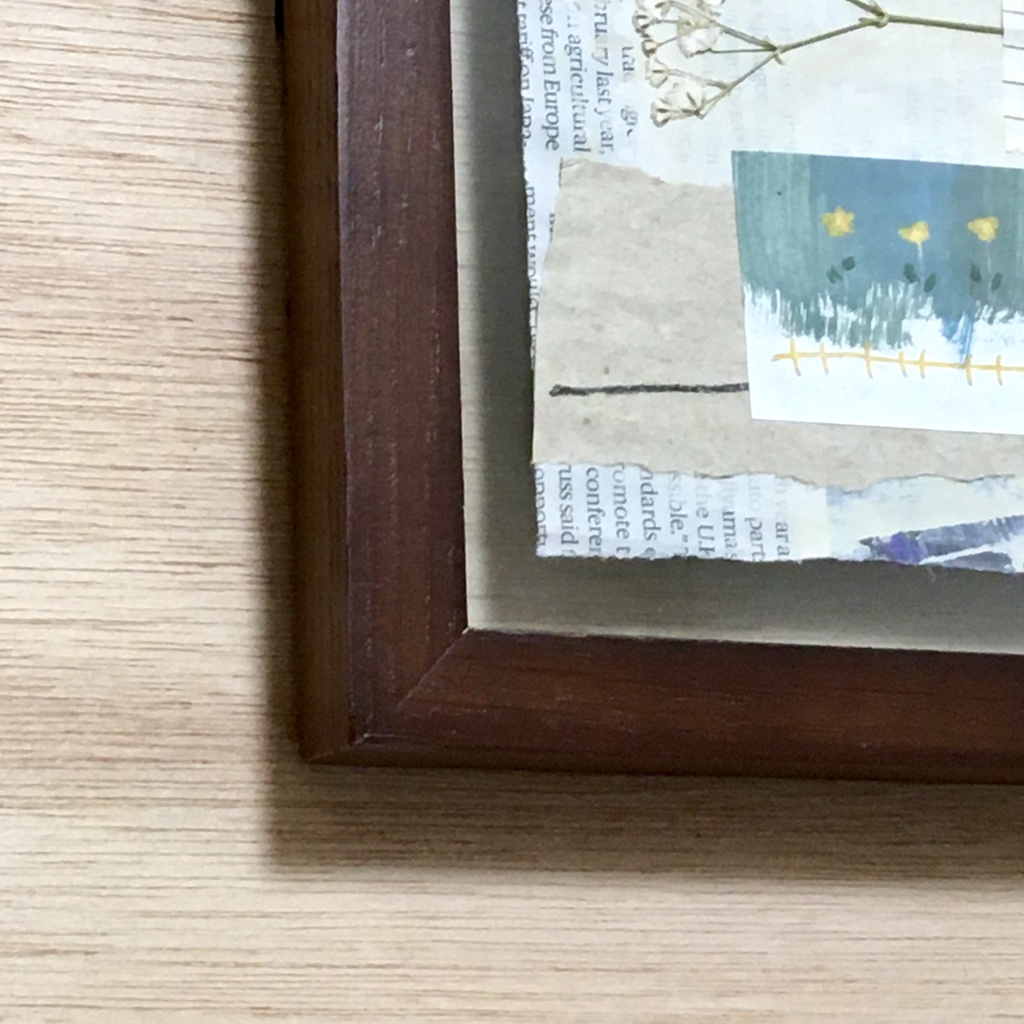 「よあけ近く」ドローイングコラージュ作品