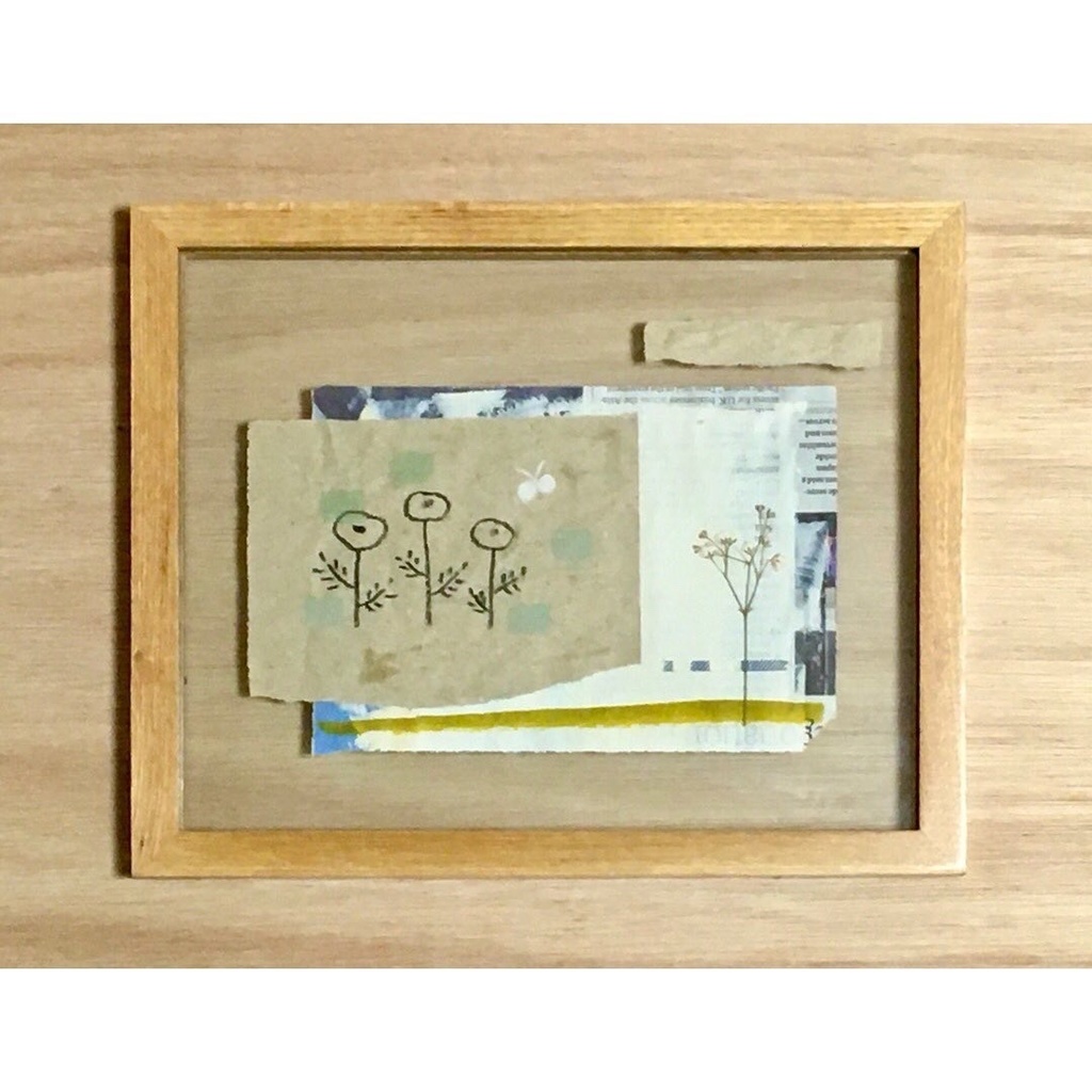 「slow day.」ドローイングコラージュ作品
