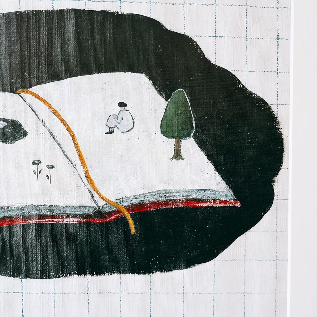 原画「しあわせな湖」