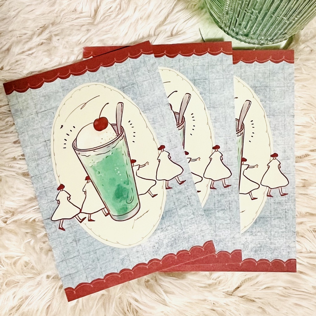 「喫茶店のクリームソーダ」ポストカードセット