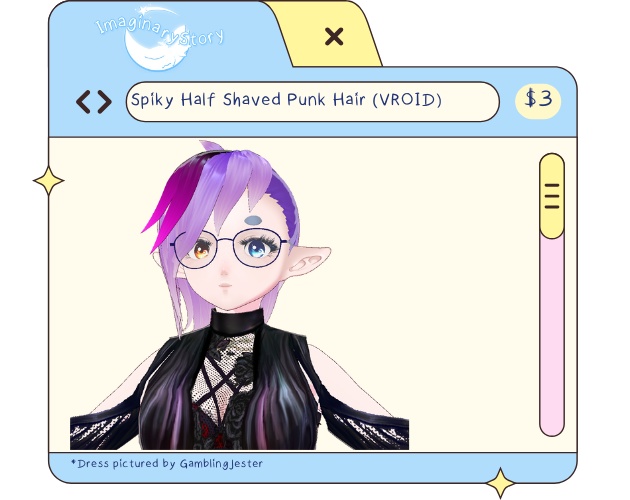 VROID Shaved Punk Rock Hair