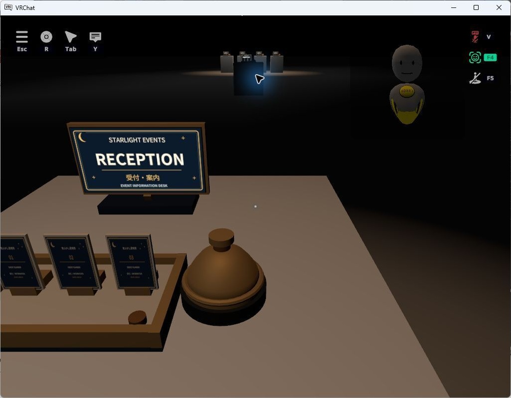 【VRChat PCワールド向け3D小物】ワールドイベント受付セット
