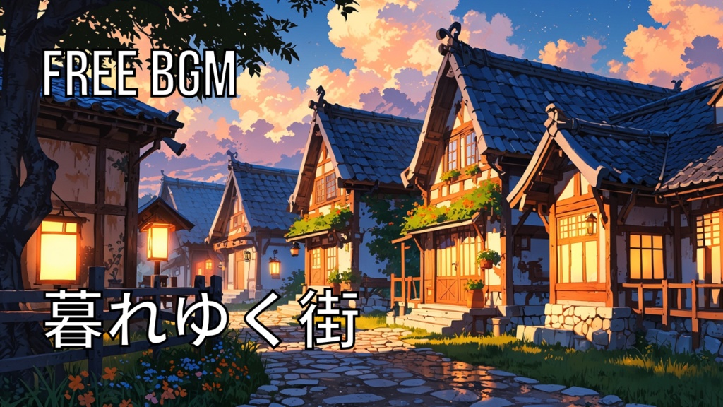 暮れゆく街｜フリーBGM素材｜ループ処理済｜ゲーム・動画・配信向け音楽素材