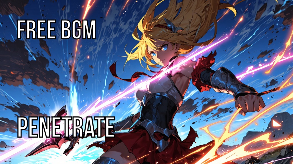 Penetrate｜フリーBGM素材｜ループ処理済｜ゲーム・動画・配信向け音楽素材
