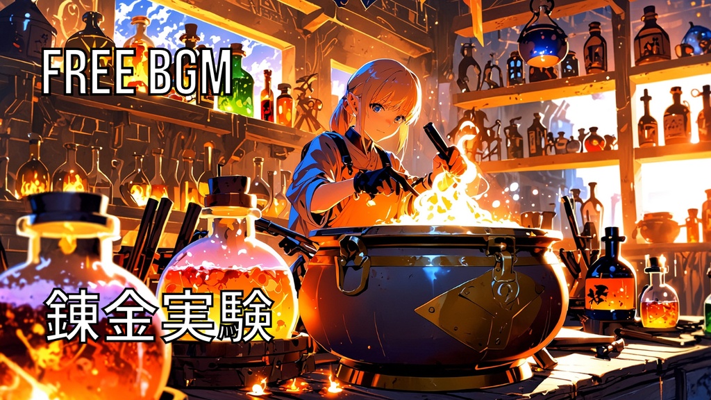 錬金実験｜フリーBGM素材｜ループ処理済｜ゲーム・動画・配信向け音楽素材