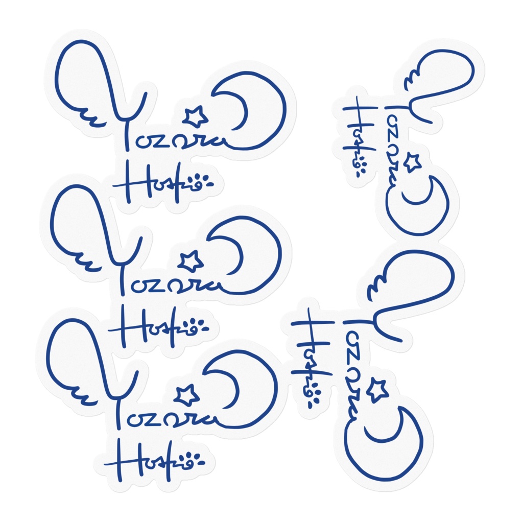 【試作品】自分で切り離す必要のあるサインステッカー(クリア)