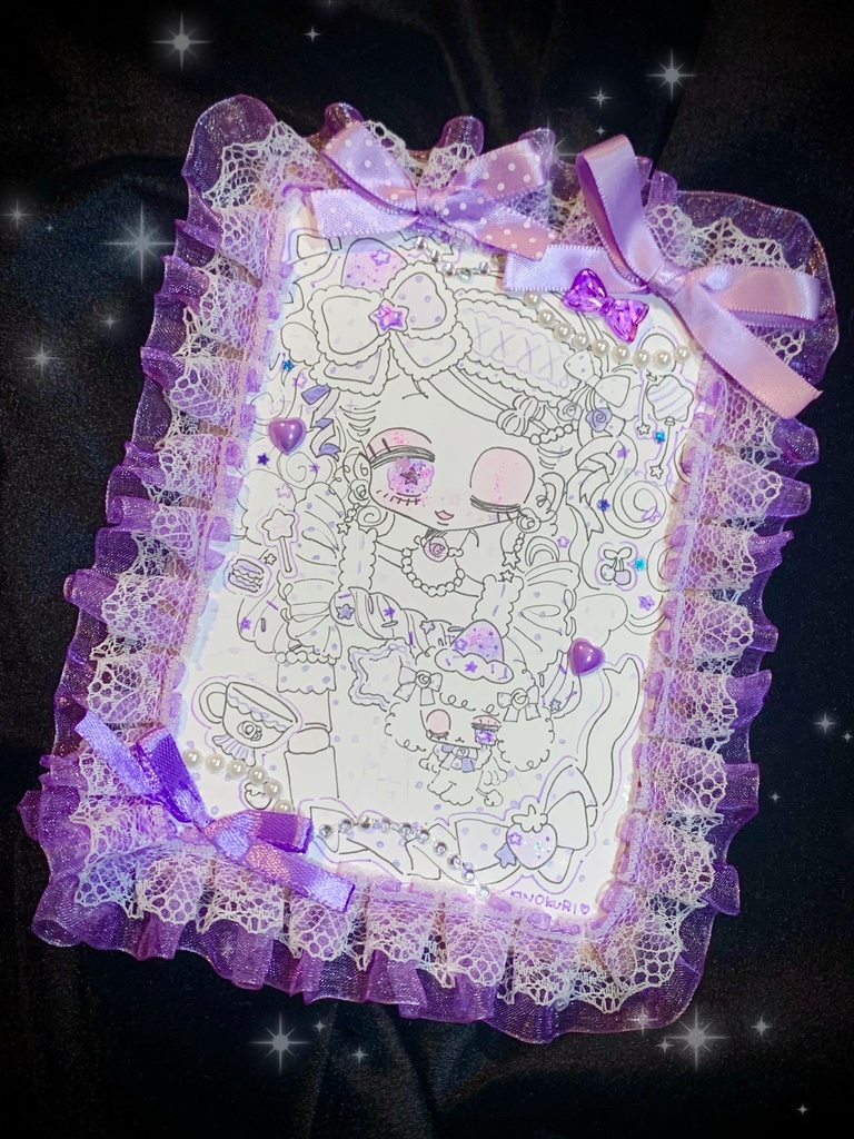 トイプー×パープルガール原画イラスト💜