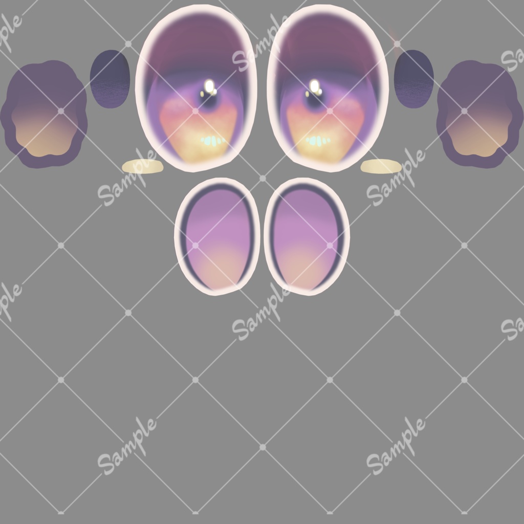 【キプフェル対応】空模様アイテクスチャ5種 Kipfel Eye Texture