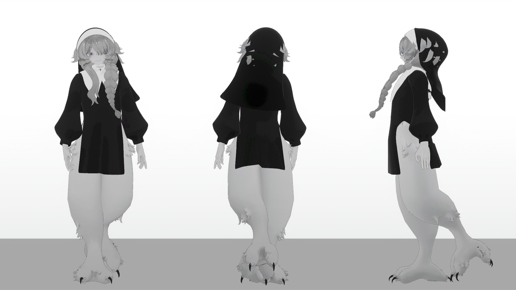 【MOCBody_M対応】人外お兄さん用シスター服