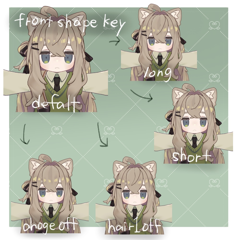 【キプフェル対応】M字バングパーツ