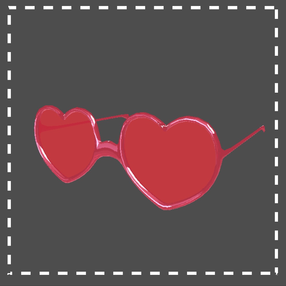 【無料・Free】シンプルハートサングラス【ミルティナ対応】